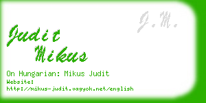 judit mikus business card